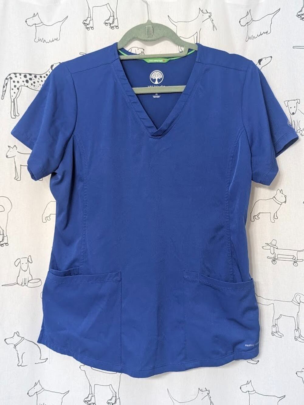 Healing Hands Scrubs HH Works Monica Top 2500 ROYAL Blue Med